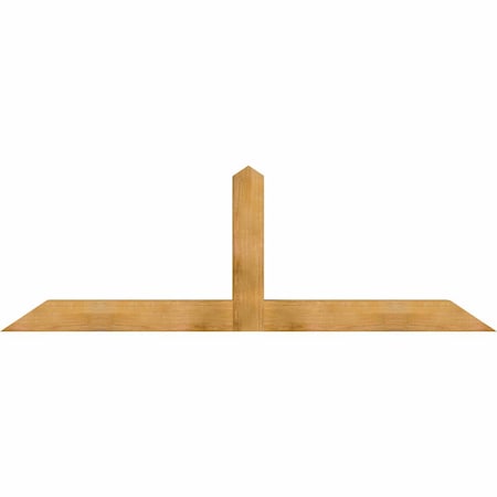 Ekena Millwork Portland Rough Sawn Timber Gable Bracket, Western Red Cedar, 96"W x 32"H x 6"D x 6"F, 8/12 Pitch GBW096X32X0606POR00RWR